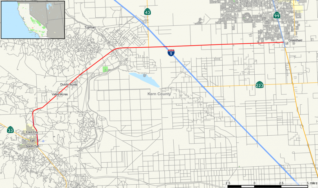 California State Route 119 - Wikipedia - Taft California Map