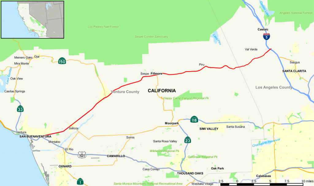 California State Route 126 - Wikipedia - Valencia California Map