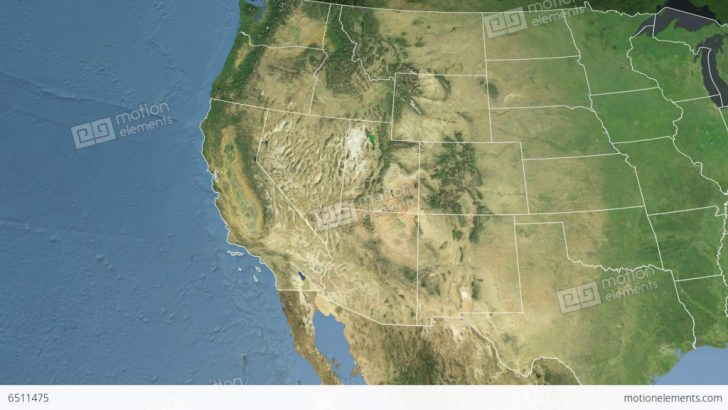 Satellite Map Of California