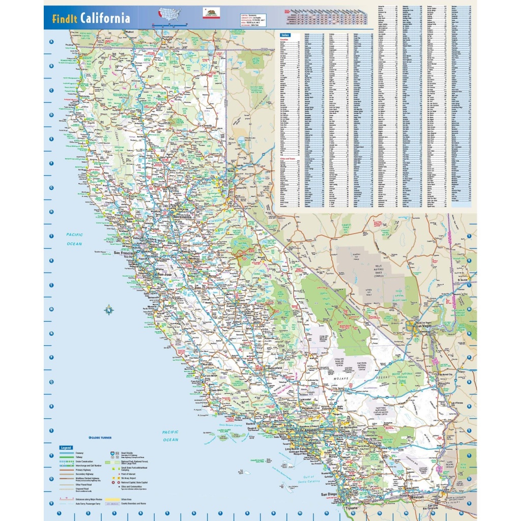 California State Wall Map - The Map Shop - California State Map Pictures