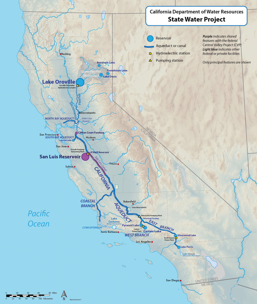 California State Water Project - Wikipedia - California Water Map
