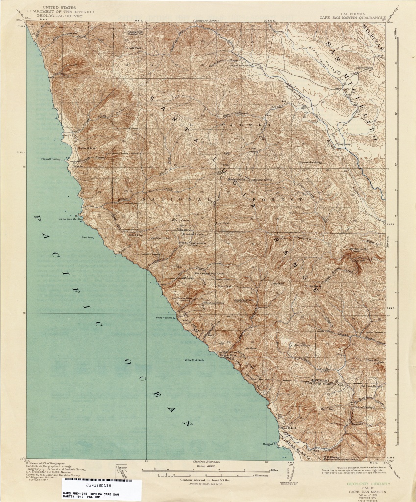 California Topographic Maps Perry Castañeda Map Collection Ut Topo Map Of California