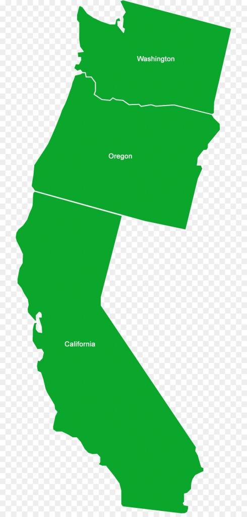 California Oregon Washington Map