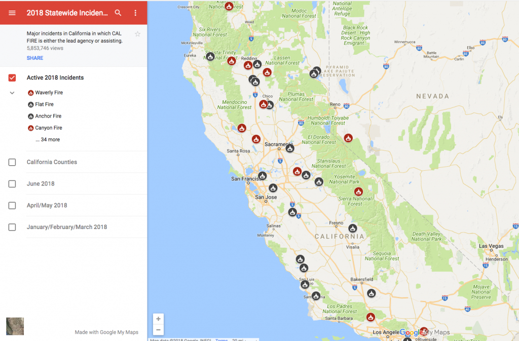 California Wildfires: Resources – Everything South City - Active Fire Map For California