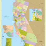 California Zip Code Map With Counties (48″ W X 57″ H   Best California Map
