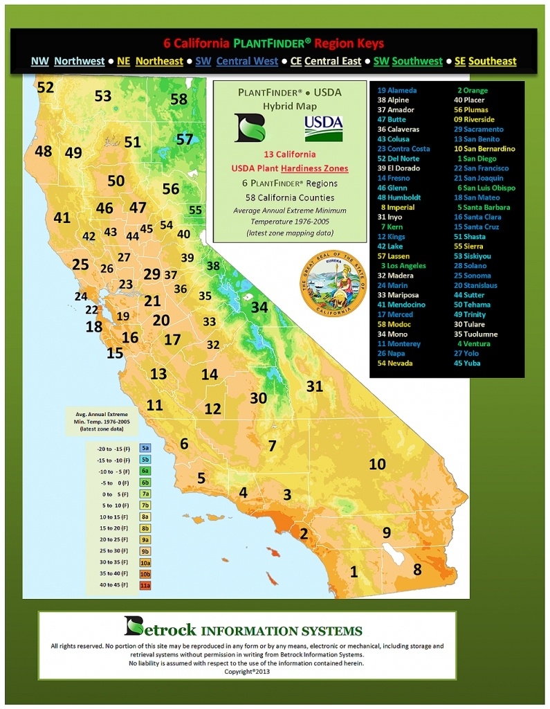 California Zone Map For Plants – Map Of Usa District - Plant Zone Map California