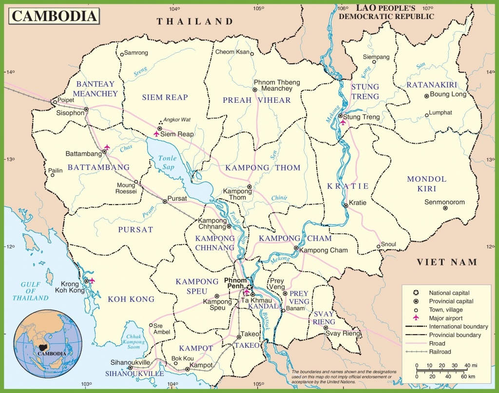 Cambodia Maps | Maps Of Cambodia - Printable Map Of Cambodia