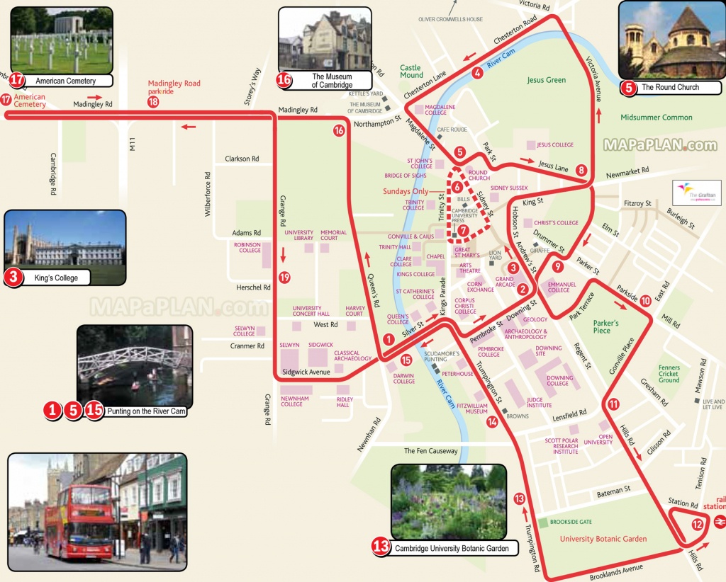 Cambridge Maps - Top Tourist Attractions - Free, Printable City - Cambridge Tourist Map Printable