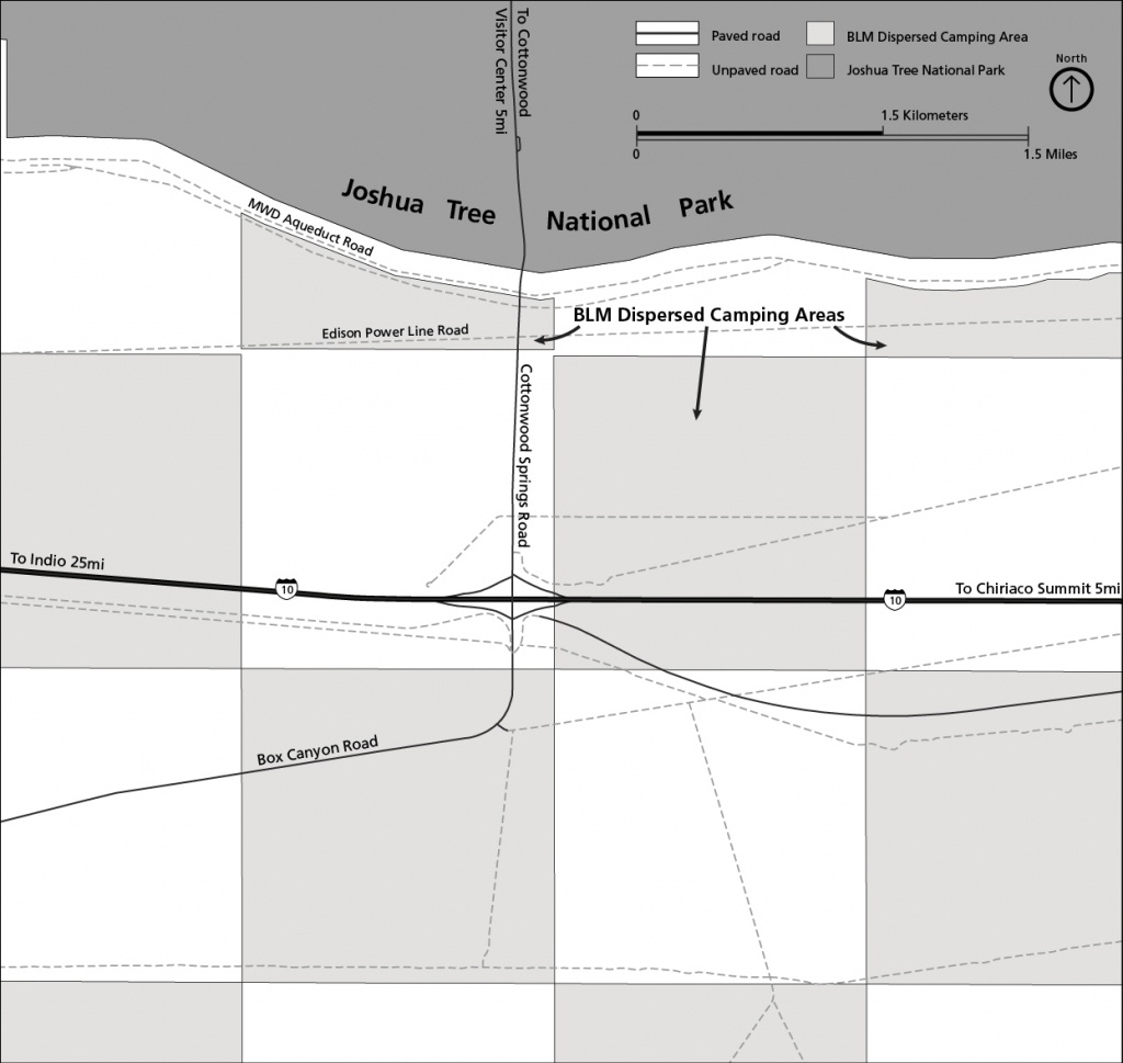 Camping Outside Of The Park - Joshua Tree National Park (U.s. - Blm Dispersed Camping California Map