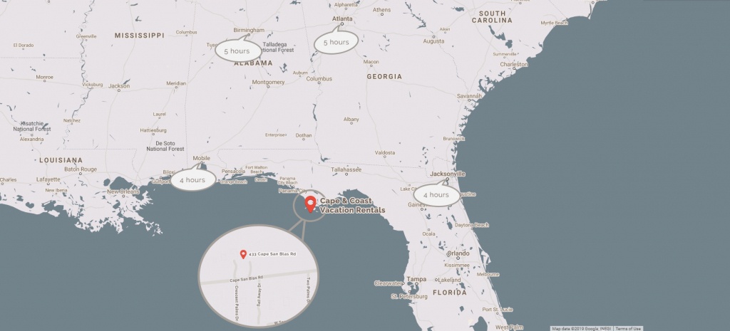 Cape And Coast Vacation Rentals | The Very Best Of Florida - Cape San Blas Florida Map