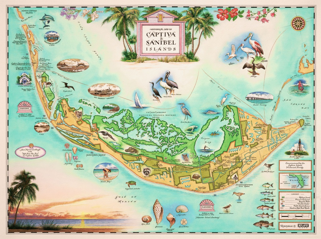 Captiva And Sanibel Islands - Wooden Jigsaw Puzzle - Liberty Puzzles - Street Map Of Sanibel Island Florida