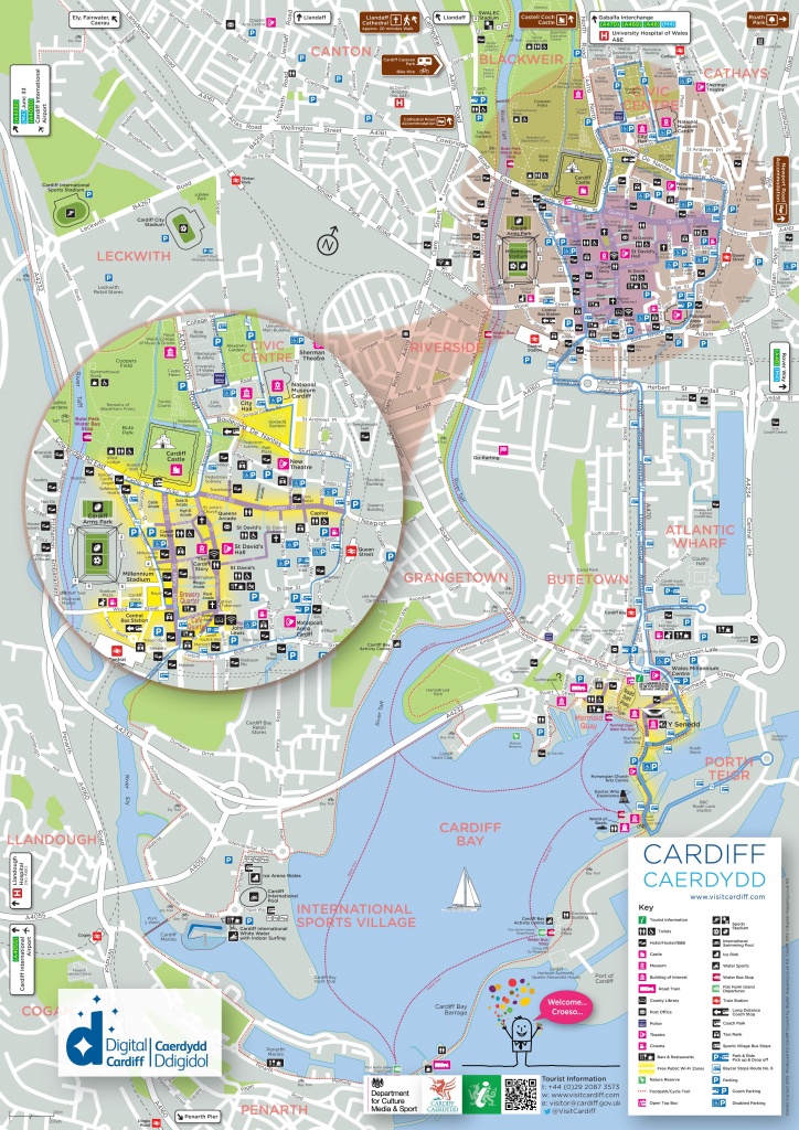 Printable Map Of Cardiff Free Printable Maps