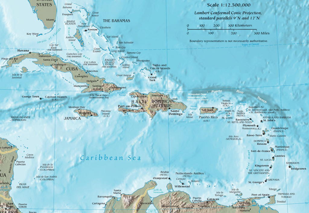 Caribbean - Wikipedia - Map Of Florida And Caribbean
