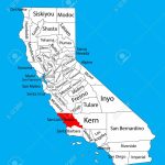 Carte De Vecteur De San Luis Obispo County (Californie, États Unis D   San Luis Obispo California Map