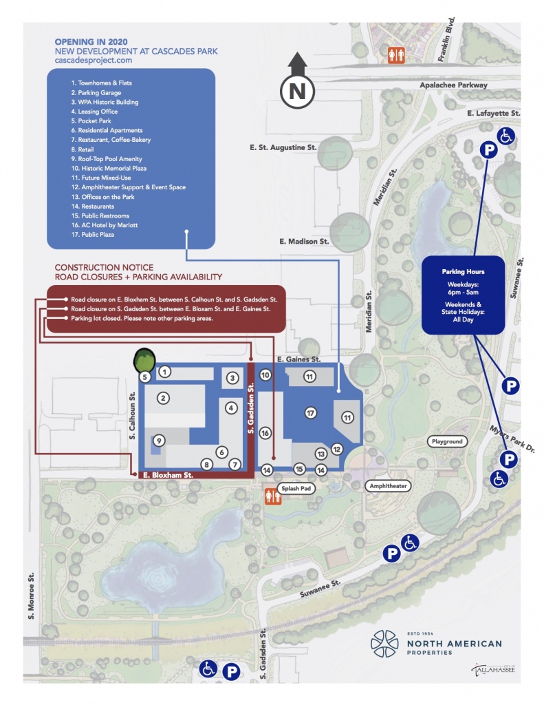 Cascades Project | Tallahassee, Fl - Mid Florida Amphitheater Parking Map