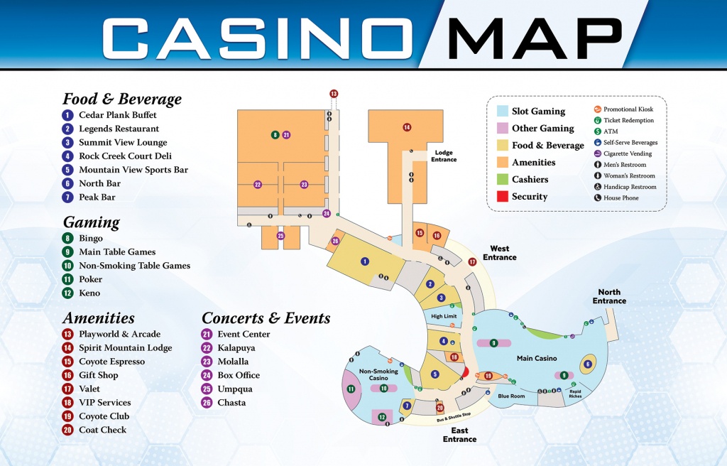 river rock casino map