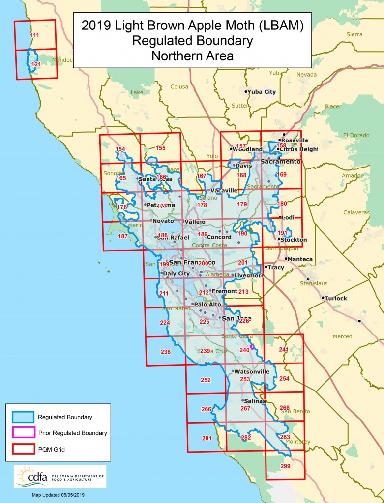 Cdfa - Plant Health - Light Brown Apple Moth (Lbam) - California 511 Map