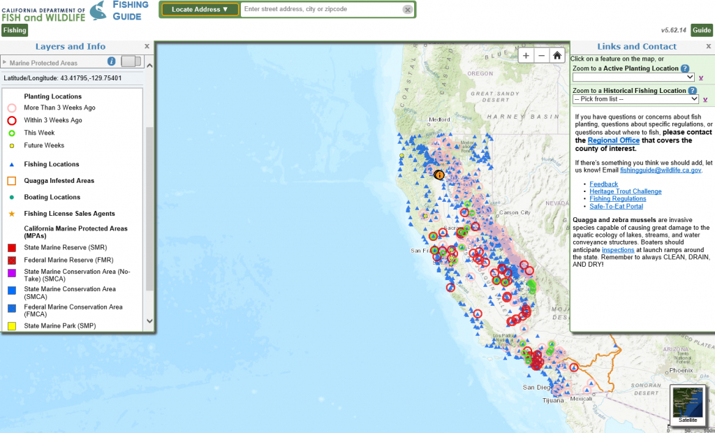 Cdfw Fishing Guide - Showcases - California Natural Resources Agency - California Fishing Map