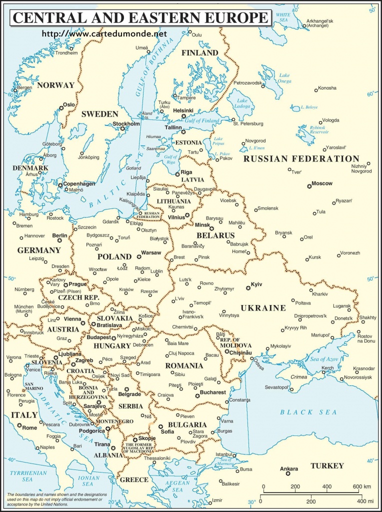 Central And Eastern Europe Map, World Map - Printable Map Of Eastern Europe