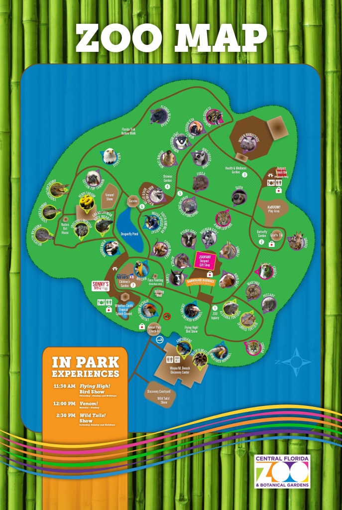 Central Florida Zoo &amp;amp; Botanical Gardens Map Of The Zoo - Central - Zoos In Florida Map