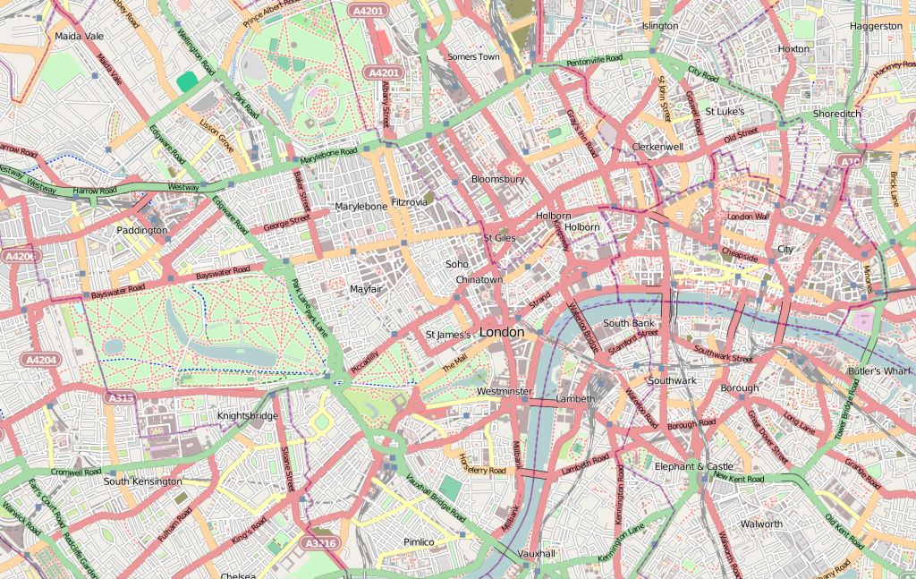 Central London - Wikipedia - Printable Street Map Of Central London