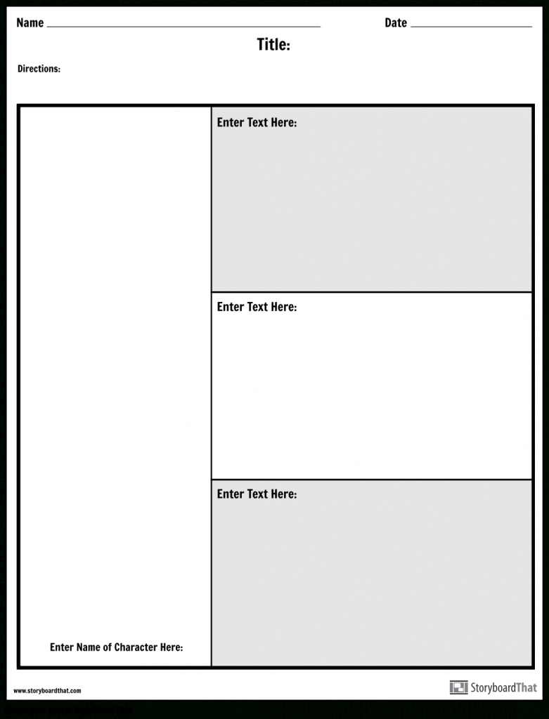 Character Map Graphic Organizer | Make A Character Map Worksheet - Printable Character Map