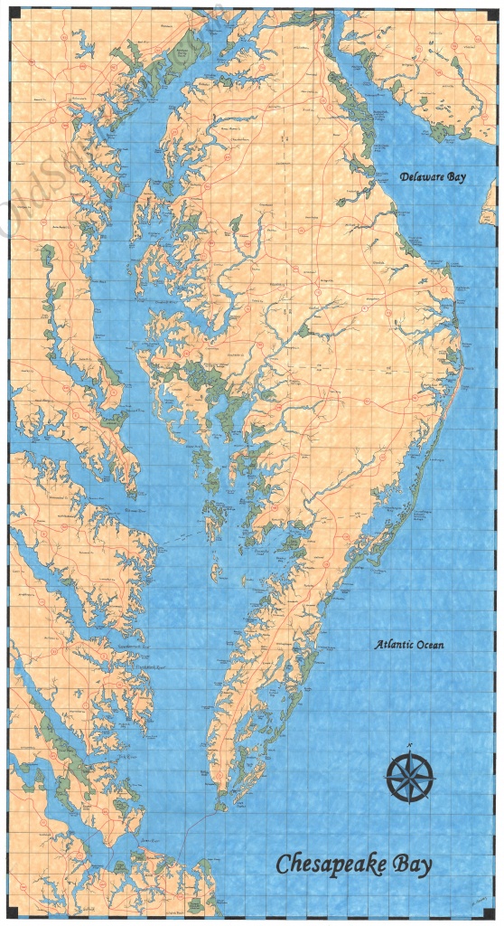 Chesapeake Bay Map - Printable Map Of Chesapeake Bay