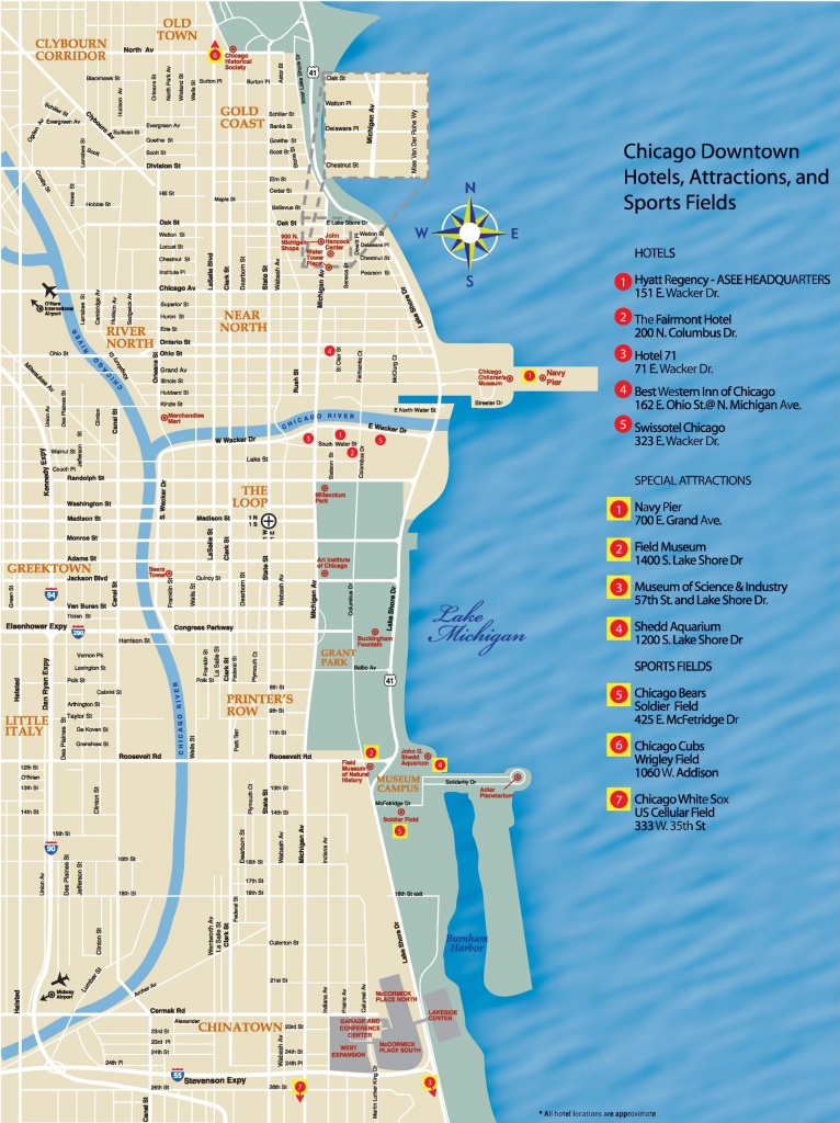 Chicago Downtown Map - Printable Street Map Of Downtown Chicago