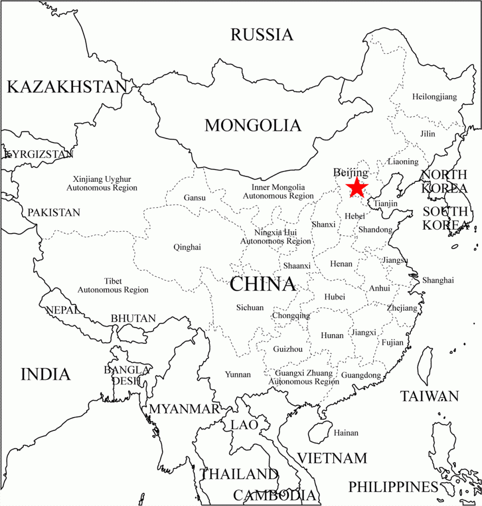 China Provinces Map (Including Blank China Provinces Map) - China Mike - Free Printable Map Of China