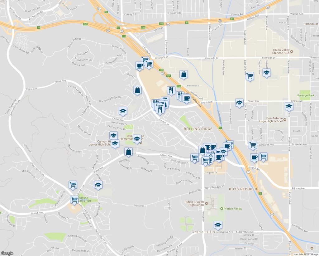 Chino Hills California Map Of Southwest Ohio Australia Inside - Chino California Map