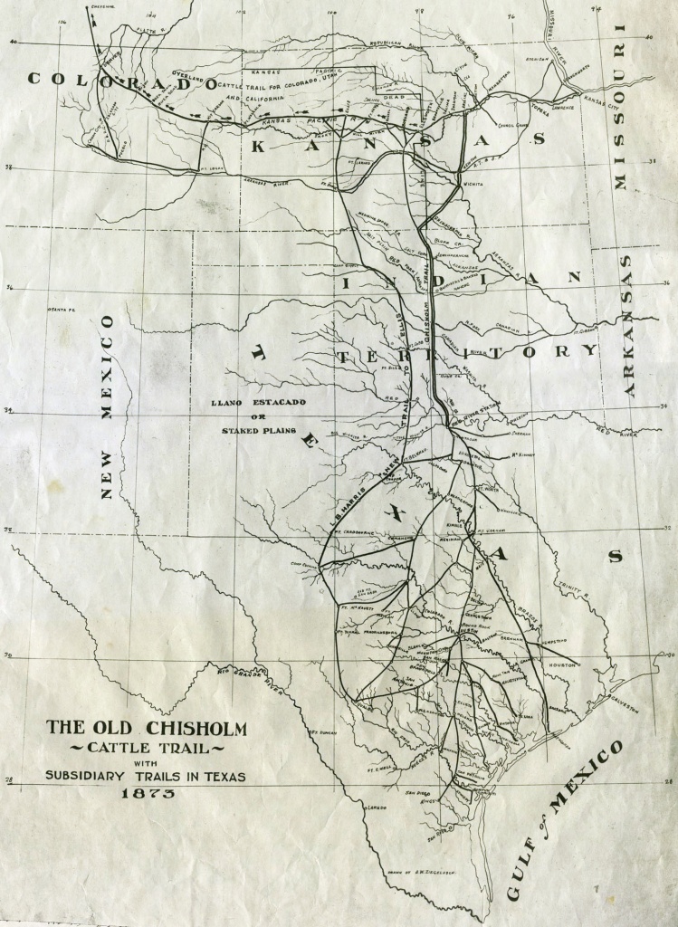 Chisholm Trail - Wikipedia - Adobe Walls Texas Map