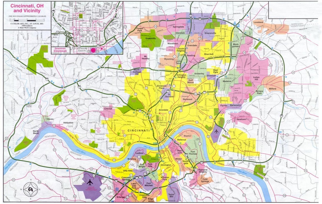 Printable Map Of Cincinnati
