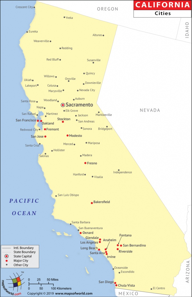 Cities In California, California Cities Map - Where Is Sacramento California On A Map