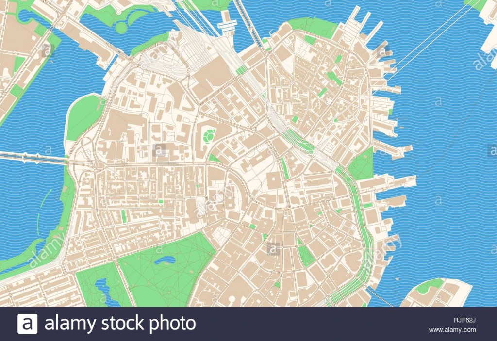 City Of Boston Map Stock Photos &amp;amp; City Of Boston Map Stock Images - Printable Map Of Boston