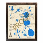 Clermont Chain Of Lakes, Fl Wood Map | 3D Topographic Wood Chart   Florida Lakes Map