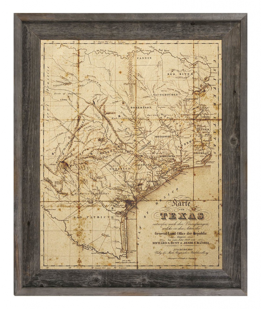 Click Wall Art &amp;#039;sepia Texas Map&amp;#039; Framed Graphic Art &amp;amp; Reviews - Framed Texas Map