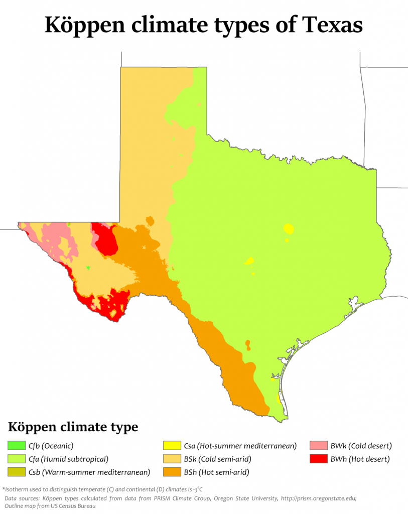 Climate Of Texas - Wikipedia - Geographic Id Map Texas