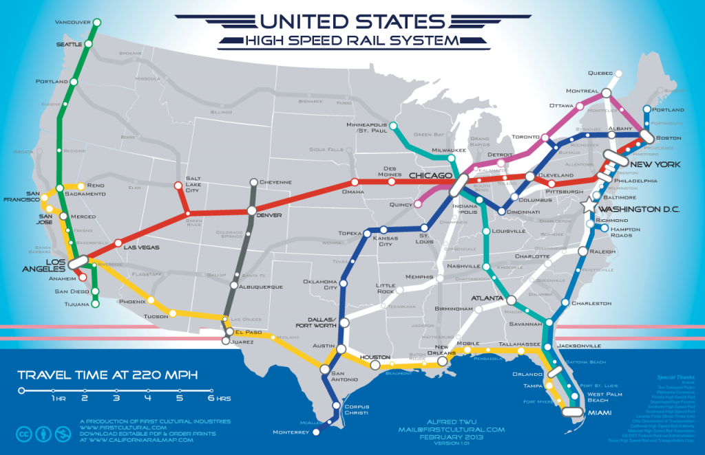 Coast-To-Coast High Speed Rail Map: Fantasy To Reality? | Michigan Radio - Amtrak Station Map Florida