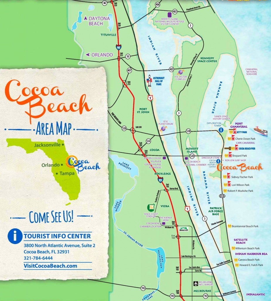 Cocoa Beach Tourist Map - Cocoa Beach Florida Map