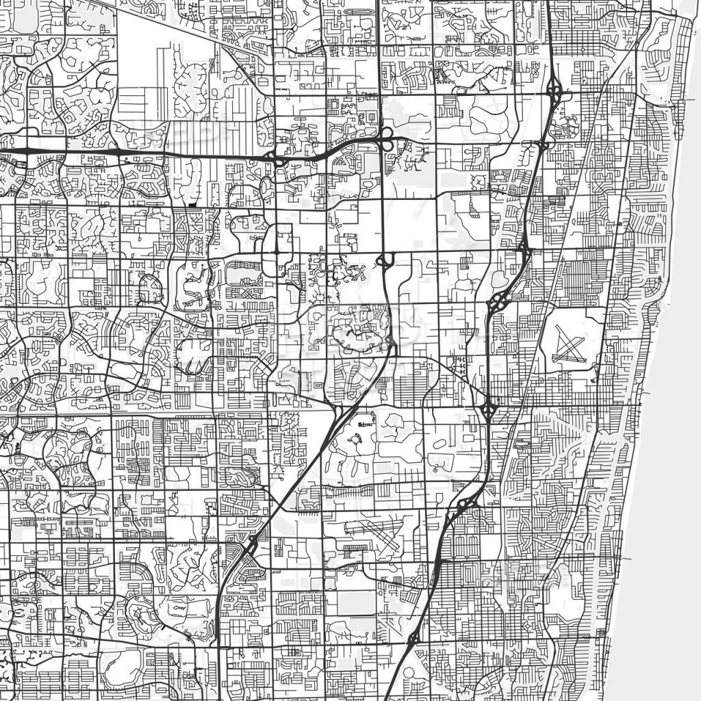 Coconut Creek, Florida - Area Map - Light | Hebstreits Sketches - Coconut Creek Florida Map