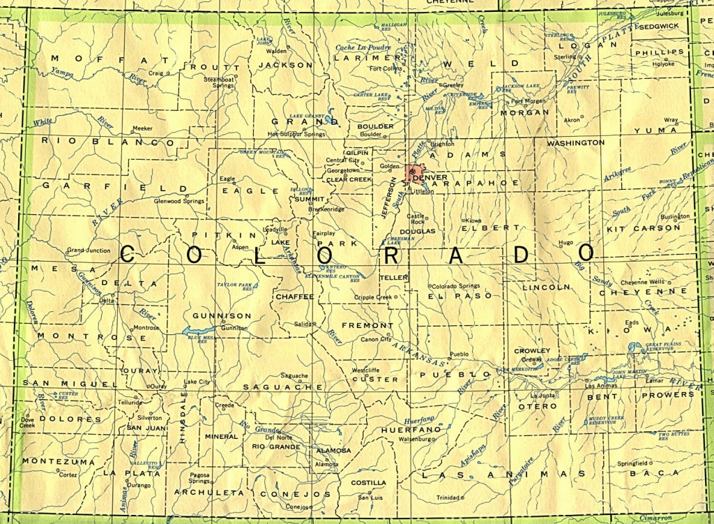 Colorado Maps - Perry-Castañeda Map Collection - Ut Library Online - Printable Map Of Colorado