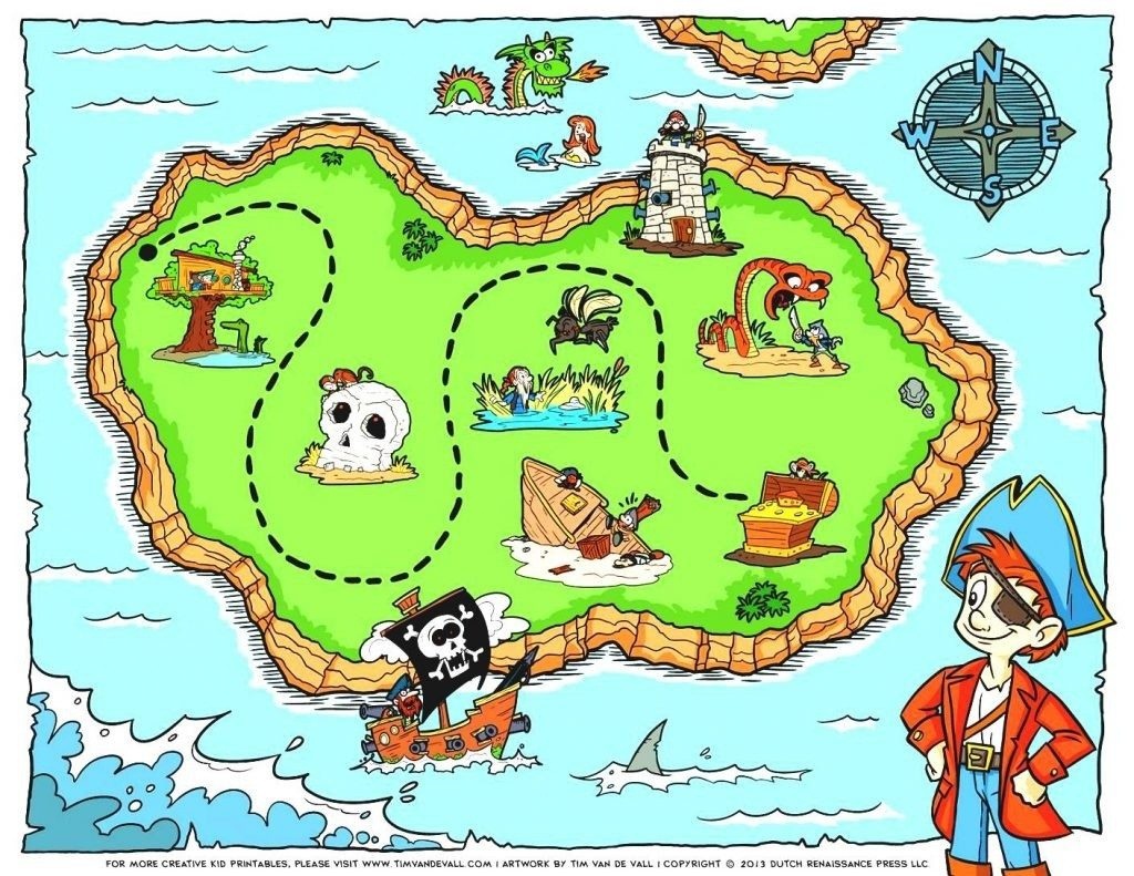Coloring Page ~ Coloring Page Design Astonishing Printable Pirate - Printable Kids Pirate Treasure Map