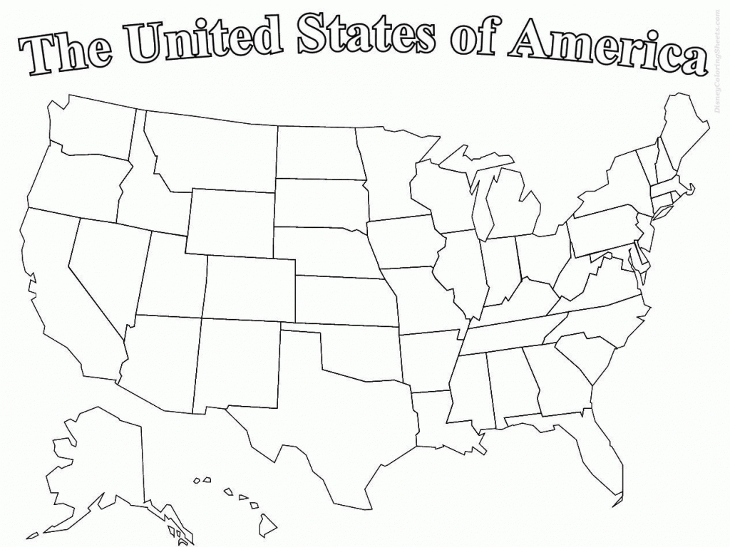 Coloring Page Map Of Usa - Coloring Home - Free Printable Us Map For Kids