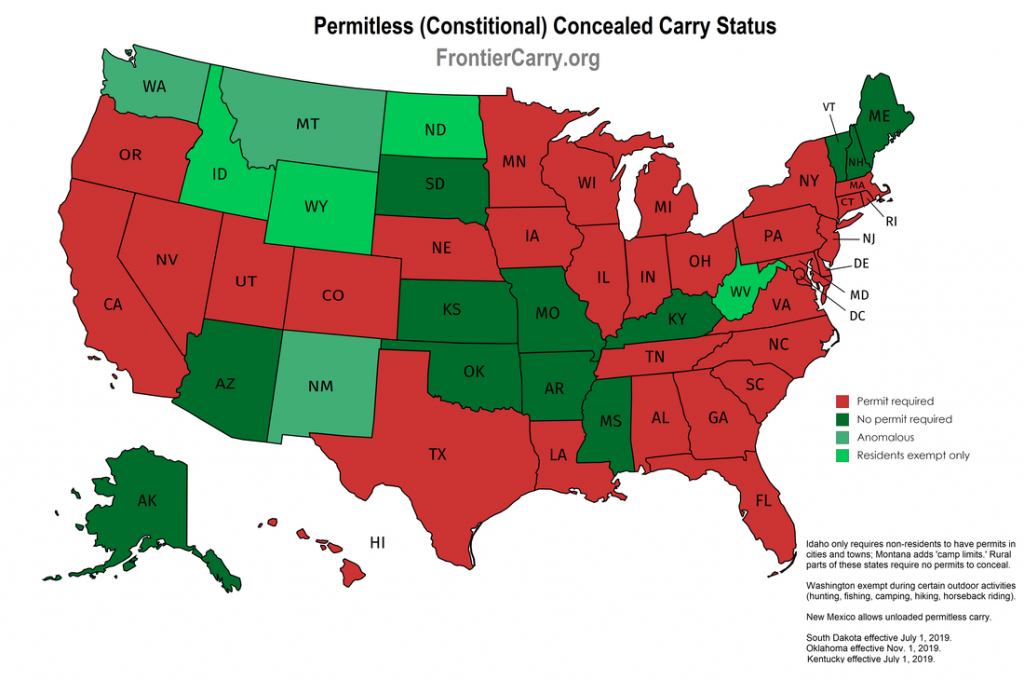 Concealed Carry - Nevada Carry - Texas Chl Reciprocity Map 2017