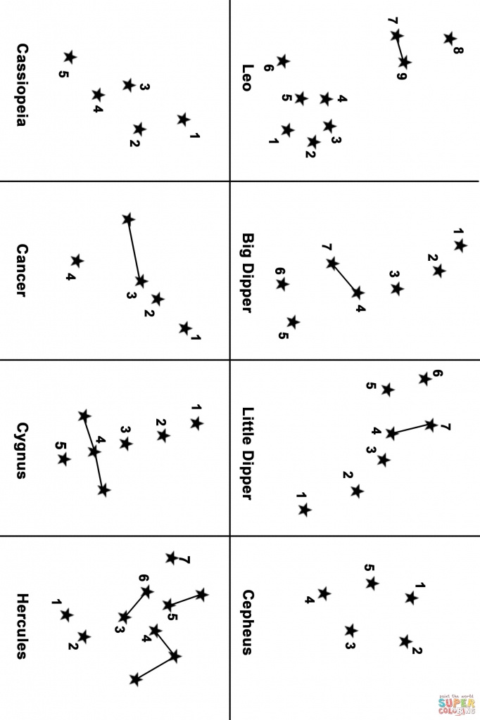 Constellation Map Dot To Dot | Free Printable Coloring Pages - Printable Constellation Map