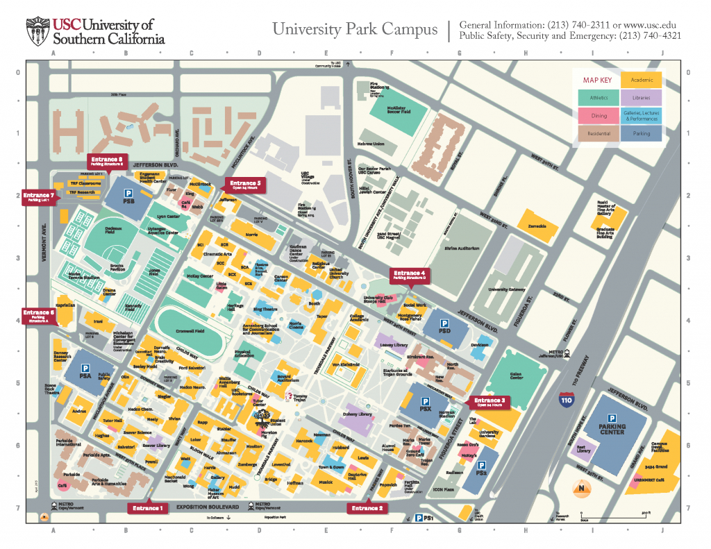 Usc Campus Map South Carolina United States Map