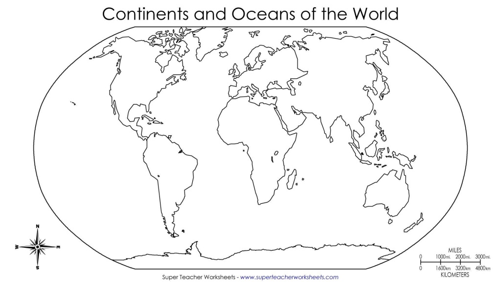 Continents Map Blank - Design Templates - Blank Continent Map Printable