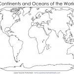 Continents Of The World Worksheets | This Basic World Map Shows The   Blackline World Map Printable Free