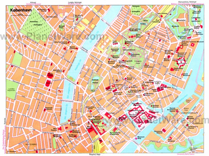 Copenhagen Tourist Map Printable