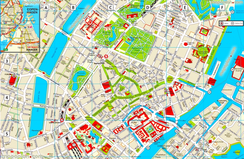 Copenhagen Maps - Top Tourist Attractions - Free, Printable City - Cambridge Tourist Map Printable